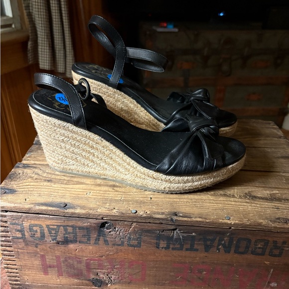 Ted Baker Black Espadrille Sandals with Bow size 10 - Picture 4 of 7
